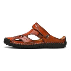 Men's casual breathable handmade leather sandals