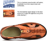 Mostelo  Men'S Sandals Outdoor Leather Closed Toe Beach Shoes
