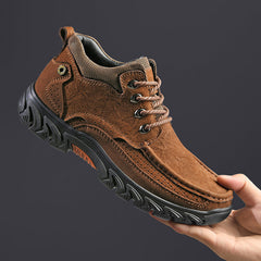 Mostelo® - Men's Leather Boots Leather Casual Men's Shoes Short Boots Outdoor Work Boots Suede Snow Boots