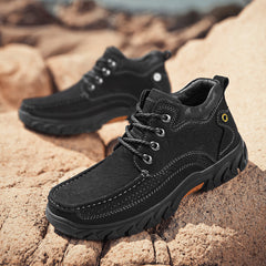 Mostelo® - Men's Leather Boots Leather Casual Men's Shoes Short Boots Outdoor Work Boots Suede Snow Boots