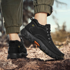 Mostelo® - Men's Leather Boots Leather Casual Men's Shoes Short Boots Outdoor Work Boots Suede Snow Boots
