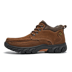Mostelo® - Men's Leather Boots Leather Casual Men's Shoes Short Boots Outdoor Work Boots Suede Snow Boots