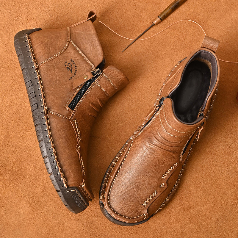 Mostelo® - Men's Soft And Breathable Zipper Outdoor Tooling Boots V2