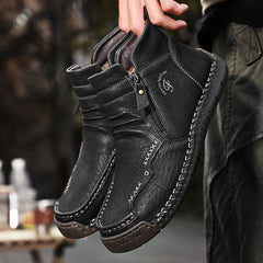Mostelo® - Men's Soft And Breathable Zipper Outdoor Tooling Boots V2