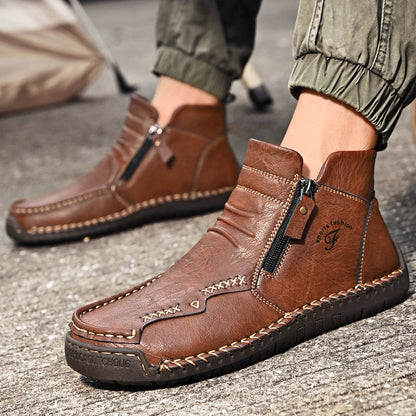 Mostelo® - Men's Soft And Breathable Zipper Outdoor Tooling Boots V2