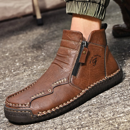 Mostelo® - Men's Soft And Breathable Zipper Outdoor Tooling Boots V2