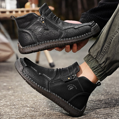 Mostelo® - Men's Soft And Breathable Zipper Outdoor Tooling Boots V2