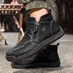 Mostelo® - Men's Soft And Breathable Zipper Outdoor Tooling Boots V2