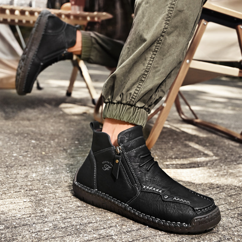 Mostelo® - Men's Soft And Breathable Zipper Outdoor Tooling Boots V2