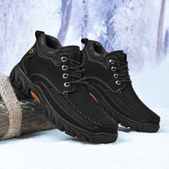 Mostelo® - Men's Leather Boots Leather Casual Men's Shoes Short Boots Outdoor Work Boots Suede Snow Boots