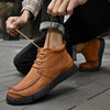 Mostelo® -Winter men's casual leather shoes with leather soft soles and high top leather shoes