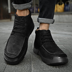 Mostelo® -Winter men's casual leather shoes with leather soft soles and high top leather shoes