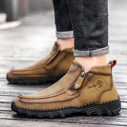 Mostelo® -  Men's Soft And Breathable Zipper Outdoor Tooling Boots