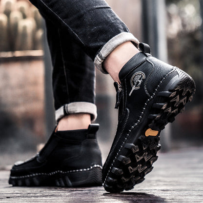 Mostelo® -  Men's Soft And Breathable Zipper Outdoor Tooling Boots