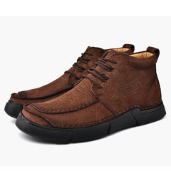 Mostelo® -Winter men's casual leather shoes with leather soft soles and high top leather shoes