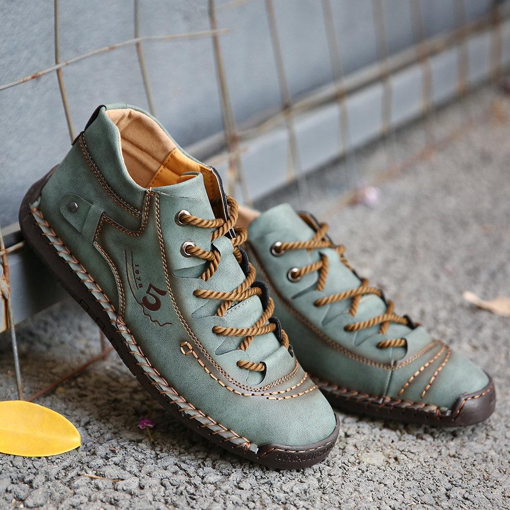 Mostelo™ - Men Hand Stitching Fashionable High-top Leather Boots