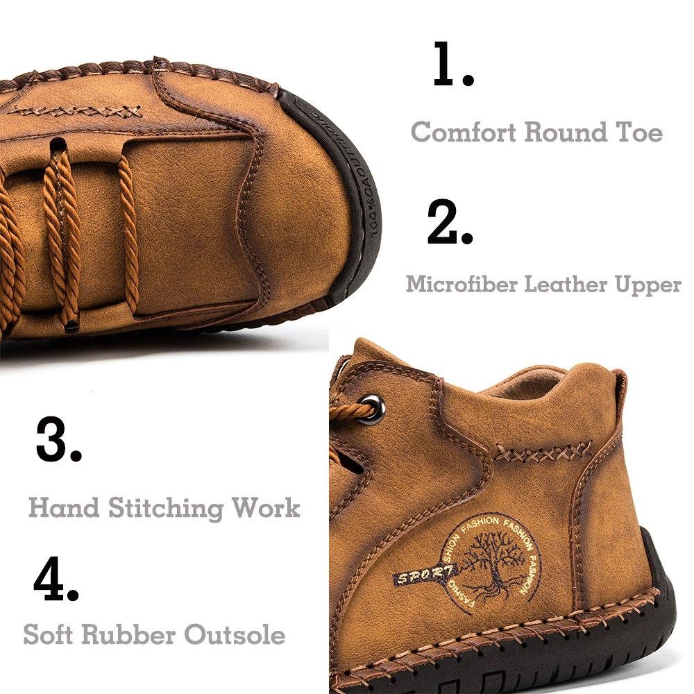 Mostelo™ -Men Vintage Hand Stitching Comfort Soft Leather Boots