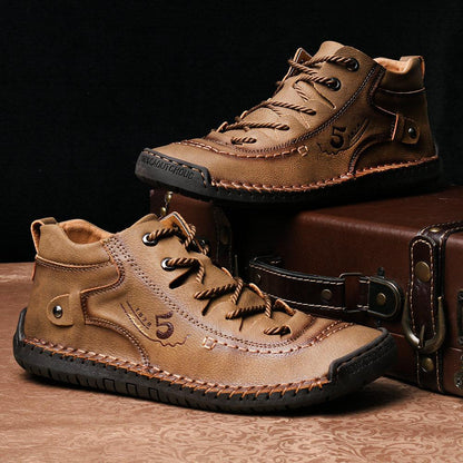Mostelo™ - Men Hand Stitching Fashionable High-top Leather Boots