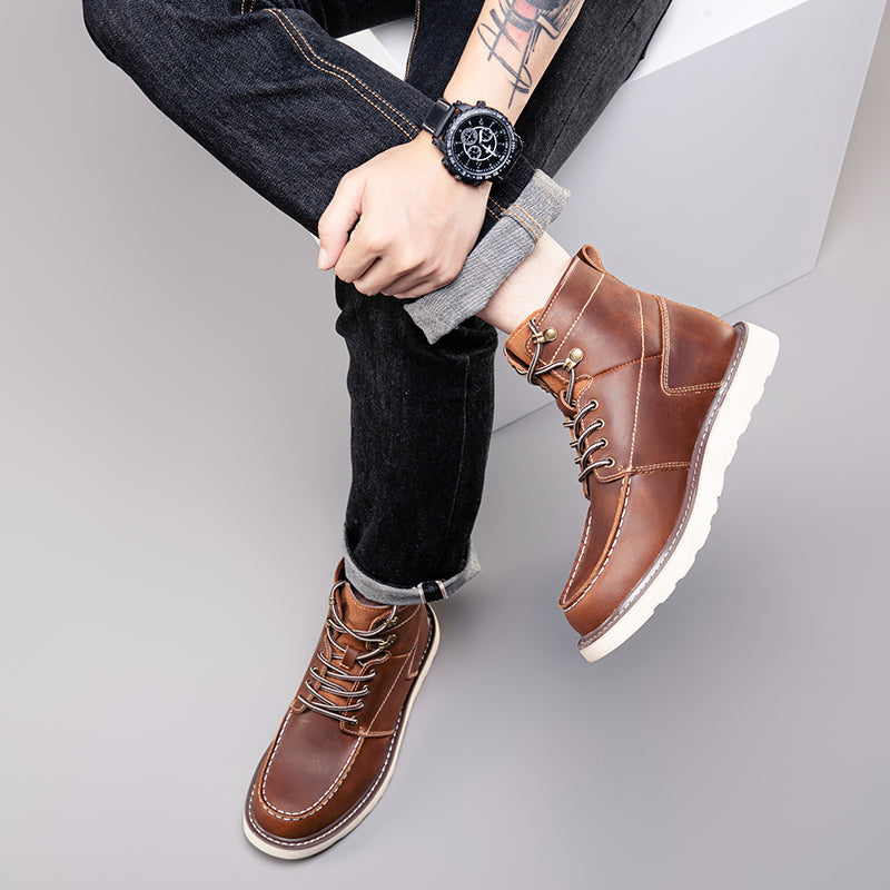 Mostelo Mens Boots  Casual Boots For Men Waterproof Chukka Boots Mens