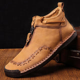Mostelo™—Men Casual Handmade Zipper High-top Shoes